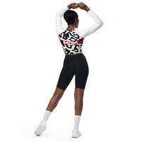 MOM Cheetah long-sleeve crop top
