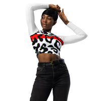 MOM Cheetah long-sleeve crop top
