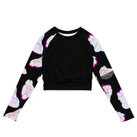 FLOWers long-sleeve crop top