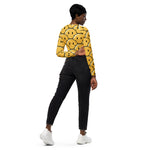 SMILE long-sleeve crop top