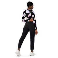 FLOWer-FUL long-sleeve crop top