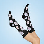 illusion of Flowers Crew Socks