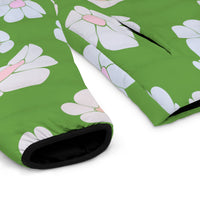 illusions of Flowers Power Puffer Jacket (Buttercup)