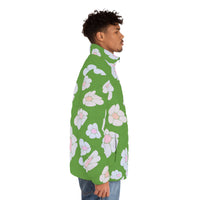 illusions of Flowers Power Puffer Jacket (Buttercup)