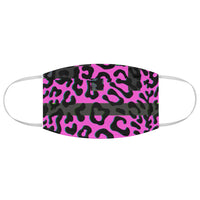 Pink Cheetah Glitch Face Mask