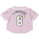 Beneath the Flowers Cropped Baseball Jersey (Pink)