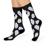 illusion of Flowers Crew Socks