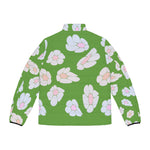 illusions of Flowers Power Puffer Jacket (Buttercup)