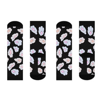 illusion of Flowers Crew Socks