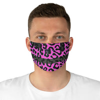Pink Cheetah Glitch Face Mask