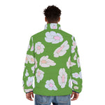 illusions of Flowers Power Puffer Jacket (Buttercup)