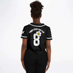 Beneath the Flowers Cropped Baseball Jersey (Black)