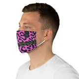 Pink Cheetah Glitch Face Mask