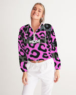 Pink Cheetah Cropped Windbreaker