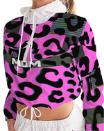 Pink Cheetah Cropped Windbreaker
