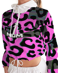Pink Cheetah Cropped Windbreaker