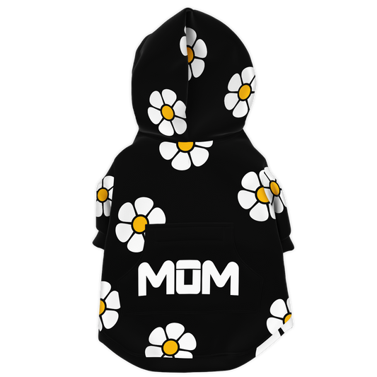 Beneath the Flowers Dog Hoodie (Black)
