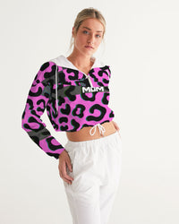 Pink Cheetah Cropped Windbreaker
