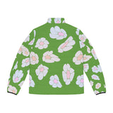 illusions of Flowers Power Puffer Jacket (Buttercup)