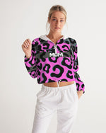 Pink Cheetah Cropped Windbreaker