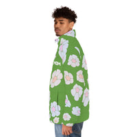 illusions of Flowers Power Puffer Jacket (Buttercup)