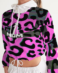 Pink Cheetah Cropped Windbreaker