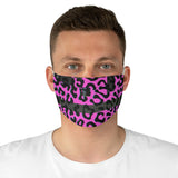 Pink Cheetah Glitch Face Mask