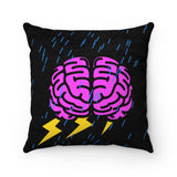 Brainy Dayz Faux Suede Square Pillow