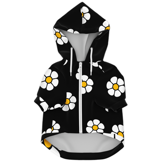 Beneath the Flowers Dog Hoodie (Black)
