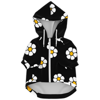 Beneath the Flowers Dog Hoodie (Black)